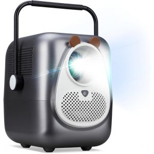 CHECARZHN--NO1-Aopen Qf23S Powered By Projecteur Led Lcd, 1080P Full Hd (1920 X 1080 Pixels), 6500 Led Lumens, Contraste 1000 1, Keystone, 2 Haut-Parleurs De 3 W, Hdmi (Hdcp), Wi-Fi, Argent, Portable - Neuf
