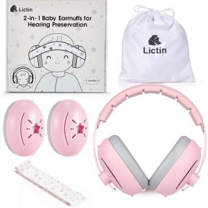 Mdy-Casque Anti Bruit Bebe 2 En 1, Confortable Casque Bébé Anti Bruit, Casque Anti Bruit Enfant Pour Moins De 48 Mois, Réglable Pour Le Sommeil Et Les Activités, Protection Auditive Pour Bébés - Neuf