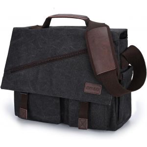 acdsgd-Sacoche Homme Bandouliere,R&eacute;sistant &Agrave; L'eau Sacoche Pc Portable 15.6 Pouces Sac A Main Homme En Toile Pour Travail Business L'&Eacute;cole Coll&egrave;ge Nior - Neuf