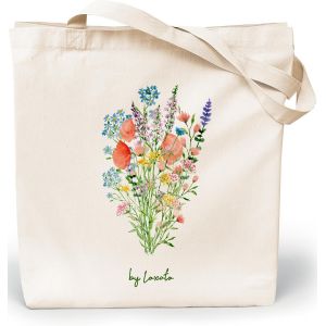 ERSHI-Tote Bag Femme - Sac Cabas Femme Original - Tote Bag Coton 100% Grand Tote Bag 35 x 42 x 8 cm - Sac Fourre Tout Femme en Toi[2 - Neuf