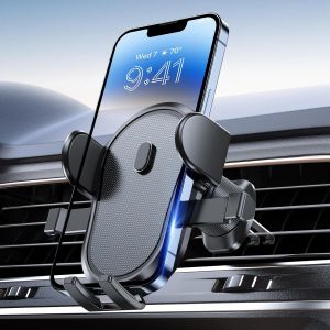Checarzhn--No1-Support De Téléphone Portable Pour Voiture, Grille D'aération De Voiture, Avec Crochet En Acier Solide, Support Universel Pour Iphone, Android Et Tous Les Smartphones, Noir - Neuf