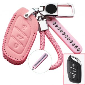 Etui pour cle de voiture, boucles brillantes, texture delicate et transparente, protection pour cle, pour femme, rose - Neuf