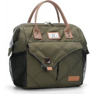Sac &Agrave; D&eacute;jeuner Isotherme De 10 L, Sac &Agrave; D&eacute;jeuner R&eacute;utilisable Pour Femme, Sac De Pique-Nique Portable Et &Eacute;tanche Pour Le Travail, L'&Eacute;cole, Le Pique-Nique En Plein Air - Neuf