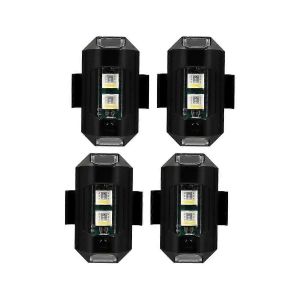 4 Pcs 7 Couleurs Drone Strobe Lumi&egrave;re Usb Led Anti-Collision V&eacute;lo Queue Drone Nuit Mouche Mini Signal Flas - Neuf