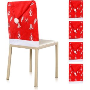 Housses de chaises No&euml;l La Mise &agrave; Niveau hne adapt&eacute;e &agrave; Toutes Les chaises Housses de chaises Set de 4 chaises Premium Pomme de pin Housses de chaises No&euml;l verser Cuisine, Chambre, Table &agrave; Manger - Neuf