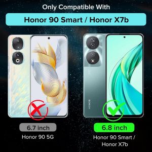 3 en 1 Coque pour Honor X7b avec 2 Pi&egrave;ces Verre Tremp&eacute;, Ultra Transparent &Eacute;tui de Protection en Silicone Antichoc, Souple TPU Anti-Rayures Bumper Housse - Neuf