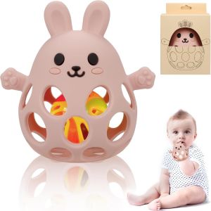 Mdy-Jouet Bebe 6 Mois, Jouet Eveil Bebe, Jouet Bebe 1 An Jeux Montessori Bebe Eveil 0-6 Mois, Jeux Bebe Hochet Sensorielle 0 3 6 9 12 Mois Rose - Neuf