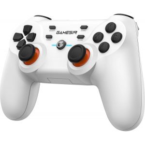 Manette Sans Fil T3S Pour Windows Pc/Tv/Ios13/T&eacute;l&eacute;phone/Tablette Android,Manette De Jeu Bluetooth,Pour Manette De Jeu Mobile Apple Arcade Mfi,Vibration R&eacute;glable,Turbo &Agrave; 4 Niveaux(Blanc) - Neuf