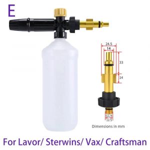 Nettoyeur haute pression à mousse réglable lave-auto Lance à mousse de neige haute pression mousseur à savon générateur de mousse voiture mousse nettoyant Spray--For Lavor Sterwins - Neuf