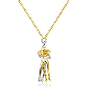 Kal-Collier Câlin Affectueux Pour Couple Saint Valentin Embrace Chain Couple Snuggle Hug Pendentif Collier Unisexe Couple Hugging Pendentif Love Snuggle Hug Bijoux Cadeau Pour Femmes Hommes Amoureux - Neuf