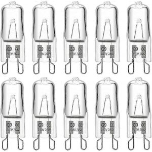 G9 Ampoule À Capsule Halogène 28w 230v 370lm 2700k Blanc Chaud Dimmable,Paquet De 10 - Neuf