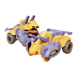 5 Racing Car Toy Crashproof Realistic Dino Toy Vehicle for Preschool Children-Jaune - Neuf