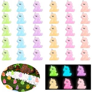Sansh-Lot De 30 Mini Figurines De Licorne, Petites Figurines, Mini Animaux, Petites Figurines, Petites Figurines De Licorne, Petites Pour Jardin, Paysage, Aquarium, Maison De Poupée - Neuf