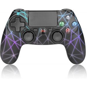 | Manette De Jeu Bluetooth Sans Fil Pour Ps4/Ps3/Android/Windows/Steam | Avec Sticks Analogiques Doubles | Capteur Gyroscopique 6 Axes | Batterie 1000mah | Expérience De Jeu Exceptionnelle - Neuf