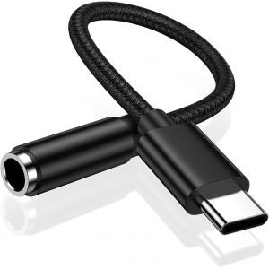 KALANKA-Adaptateur USB C vers Prise Casque 3,5mm, Adaptateur USB C Jack, Adaptateur &Eacute;couteur Cable Audio de Type C vers Aux pour Samsung Galaxy A56 5g/A55/A36/A16/A17/S25/S24/S23/S22,iPhone 17/16/15, - Neuf