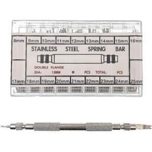 Kal-® 360 Pcs Inoxydable Pin Steel Bars À Ressort + One Montre Broche Réparation Barre D'outils Horloger Montre Kit De Réparation Outils 8mm-25mm - Neuf