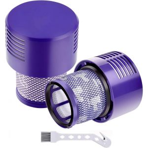 Lot De 2 Filtres De Rechange Pour Aspirateur Dyson V10 Sv12 Cyclone Animal Absolute Total Clean Motorhead - Remplace #Dy-969082-01 (2 Filtres Et 1 Brosse De Nettoyage)[SSE7113507] - Neuf