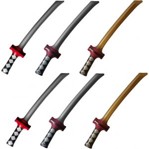 KAL-6 Pièces Épées Gonflables Jouet Épée, Épées Jouets Gonflables Épée De Samouraï Gonflable, Épée Couteau Gonflé Jouet Épées Armes Épées Ensemble, Pour Anniversaire Fête À Thème Ninja - Neuf