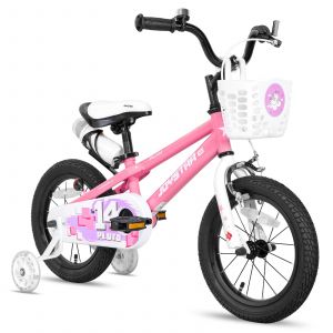 V&eacute;lo Enfant 12 Pouces Fille Gar&ccedil;on Joystar Stabilisateurs Pluto Rose - Neuf