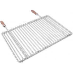 Ulteronixshop-DEOS Grille Barbecue en Acier Inoxydable R&eacute;glable Largeur 55-65 x 37cm - Grille Inox AISI 304 - Adapt&eacute;e Chemin&eacute;es Int&eacute;rieur/Jardin - Grille Pain Inox - Facile &agrave; Ajuster - Id&eacute;ale Foyers - Neuf