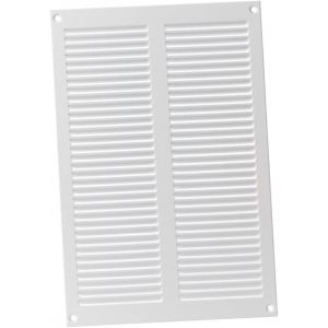 Grille d'aération en métal - Blanc - 200 x 300 mm - Neuf