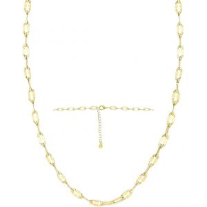 Kal-Chaîne Fine Plaquée Or 18 Carats,Collier En Or Délicat Pour Femme,Collier Résistant À L'eau Sans Pendentif,Chaîne De Bijoux Avec Boîte D'affichage,Collier Élégant Pour Femme - Neuf