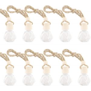 KALANKA-10 Pièces Bouteille Parfum, 8ml Diffuseur Suspendu de Voiture, Désodorisants, Diffuseur D'huiles Essentielles à Suspendre pour Maison Bureau - Neuf