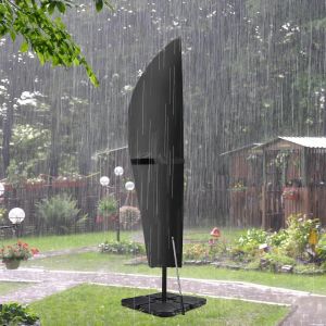 Housse De Parasol,280 X 30 X 81/46 Cm Étanche À L'eau Avec Fermeture Éclair Pour Parasol De 2 À 4 M À Usage Intensif - Neuf