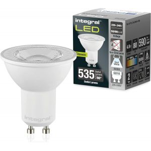 Ampoule Led Gu10 10 Pack Blanc Froid 4000k, 400lm, 3,6 W (Équivalent À 50 W) Non Dimmable - Efficace En Énergie Et Idéale Pour Les Spots Et Projecteurs Dans Les Salles De Bains - Neuf