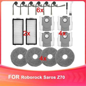 Ensemble d'accessoires pour aspirateur robot Saros Z70 : pi&egrave;ces d&eacute;tach&eacute;es, filtres HEPA, serpill&egrave;res, sacs &agrave; poussi&egrave;re et brosses lat&eacute;rales - Neuf