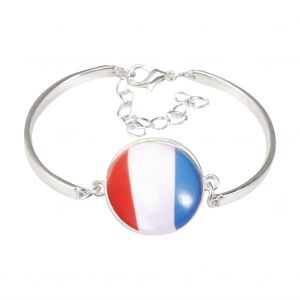Bracelet En Alliage Pour Femme, Motif Drapeau National, Cadeau (Drapeau De La France) - Neuf