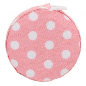 Ruban a mesurer pour le corps, portable, durable, facile a lire, haute precision, large application, rose avec point blanc - Neuf