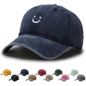Kalanka-Casquette De Baseball Unisexe Smiley Rétro En Coton, Aspect Délavé, Convient Pour Les Sports De Plein Air, Pour Homme Et Femme - Neuf