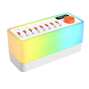 Machine A Bruit Blanc Pour Dormir Avec 8 Haut-Parleurs Bluetooth Portables Et 12 Lumieres De Nuit Colorees - Neuf
