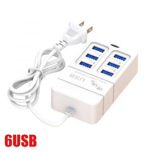 Chargeur Usb Multiport Pd Type C,Charge Rapide,Prise Ue Et Us,Chargeur Mural,Adaptateur Airies Usb,6 Ports Usb,Chargeur De T&eacute;l&eacute;phone Portable Rapide,35w--6usb White Us - Neuf