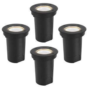 4x Lumi&egrave;res Enterr&eacute;es Pivotant Ip67 3w Lampe De Paysage Enterr&eacute; &Agrave; Led Blanc Neutre - Noir Bo&icirc;tier, &Eacute;clairage Ext&eacute;rieur - Neuf