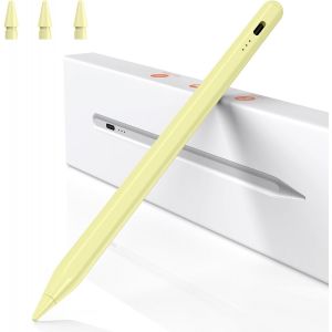 Eryi-Stylet Compatible Avec Ipad 2018-2025, Stylet Magnétique Haute Précision, Recharge Rapide 15 Min, Rejet De Paume, Sensibilité À L'inclinaison, Pour Ipad Pro/Air/Mini/6-11 Génération - Jaune - Neuf