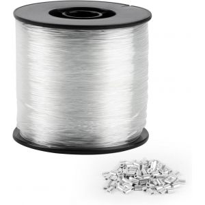 Loc-1 Rouleau De Fil P&ecirc;che Monofilament,Fil En Nylon,Fil Nylonesque 0,8 Mm,R&eacute;sistant &Agrave; La D&eacute;chirure,200m,Ligne Transparente,Ligne P&ecirc;che Invisible Et Robuste Pour Diy,Artisanat,Bijoux - Neuf