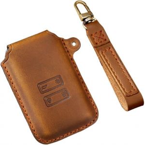 &Eacute;tui de cl&eacute; de Voiture en Cuir pour Arkana Megane Espace Scenic Laguna Koleos Clio Master Bus Zoe-Marron - Neuf