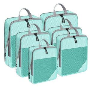 Sac de rangement de bagages de voyage avec cubes d'emballage à compression - Neuf