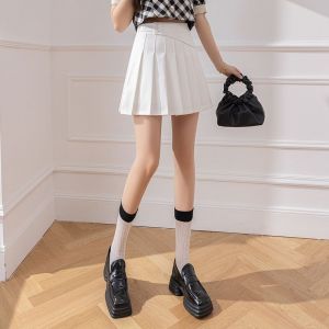 Jupe Plissée Grise Pour Femme, Jupe Courte Pour Femme, Printemps Et Été, Taille Haute, Jupe De Costume Jk Pour Étudiante, Jupe Trapèze - Neuf