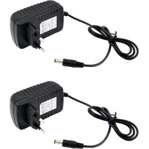 2 x Transformateur universel de 2 ampères 12 volts avec broche de 2,1 à 5,5 mm - Neuf