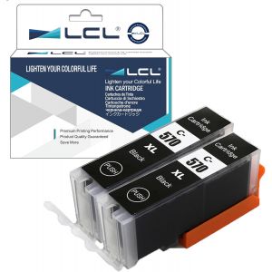 Cartouche D'Encre Compatible Pgi-570 Pgi-570Xl Pgi-570Xlbk (2 Pgbk) Remplacement Pour Canon Pixma Ts5050 Ts5051 Ts5053 Ts5055 Mg5700 Mg5750 Mg5751 Mg5752 Mg5753 Ts6050 Ts6051 Ts605[ENC944510] - Neuf