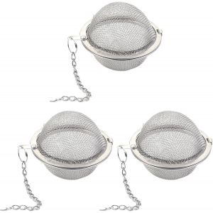 Lot De 3 Boules &Agrave; Th&eacute; En Acier Inoxydable 304 - Neuf