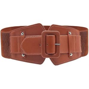 Ceinture extensible pour femmes robes combinaison manteau vintage élastique large ceinture ceinture ceinture (camel) - Neuf