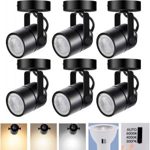 Bravsekai 6 Paquets De Spots De Plafond Extra-Lumineux 25w Ajustables À 90 Degrés, Projecteur De Plafond Anti-Éblouissement, Projecteur De Plafond À Led Encastré (Noir 6000k 25w Haute Luminosité) - Neuf