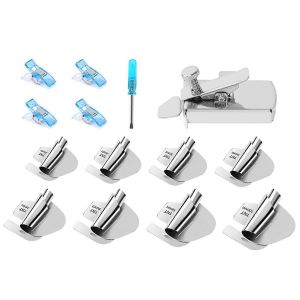 Pied-De-Biche Pour Ourlet Roul&eacute; 3-10 Mm,8 Tailles,Avec Guide De Couture - Neuf