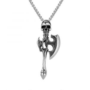 Homme S Pendentif Domineering Hachette Collier En Acier Inoxydable Croix Mode Rétro Tiktok Bijoux - Neuf