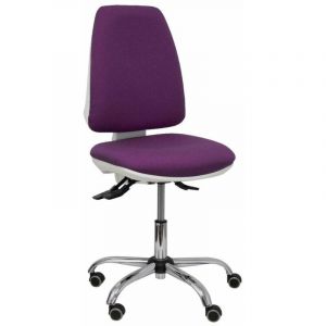 P&c - Chaise Elche Blanc Asincro Bali Violet Parquet Roulettes - Neuf