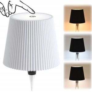 Kal-Lampe Bouteille Sans Fil | Lampe Bouteille Led 3 Couleurs | Abat-Jour Bouteille Sans Fil Rechargeable À Contrôle Tactile Étanche | Portable Pour Chambre À Coucher, Fêtes, Bars, Restaurants - Neuf